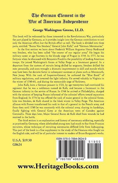Produktbild: The German Element in the War of American Independence