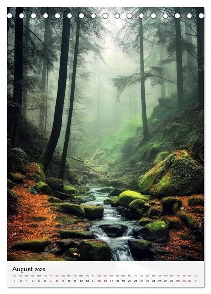 Produktbild: Dreamscapes of the Forest (Desk Calendar 2026 DIN A5 portrait), CALVENDO 12 Month DeskCalendar