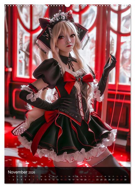 Produktbild: Anime-Girls - Japanische Kawaii-Sch&ouml;nheiten im Anime-Stil (Wandkalender 2026 DIN A2 hoch), CALVENDO Monatskalender