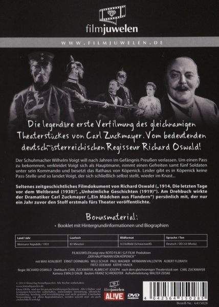 Produktbild: Der Hauptmann von K&ouml;penick - Filmjuwelen