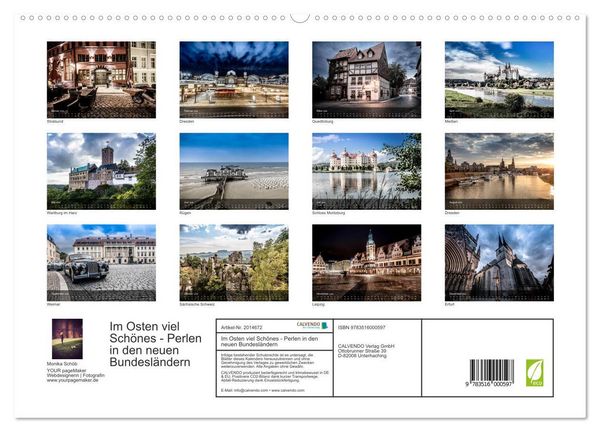 Produktbild: Im Osten viel Sch&ouml;nes - Perlen in den neuen Bundesl&auml;ndern (hochwertiger Premium Wandkalender 2026 DIN A2 quer), Kunstdruck in Hochglanz
