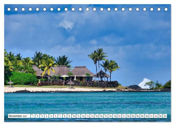 Produktbild: Mauritius - Holiday island in the Indian Ocean (Desk Calendar 2027 DIN A5 landscape), CALVENDO 12 Month DeskCalendar