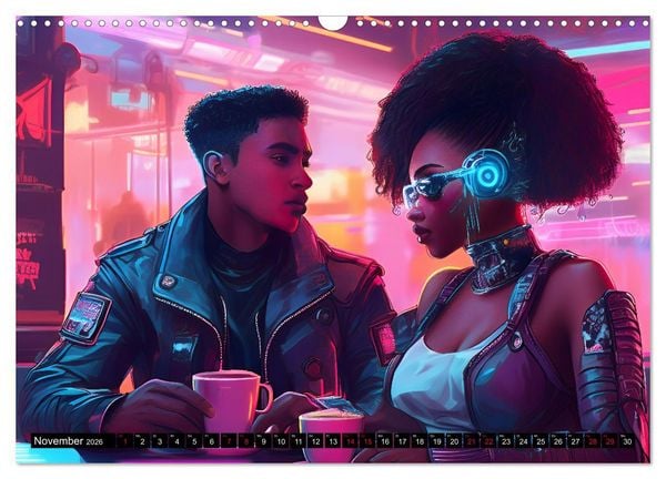 Produktbild: Cyberpunk (Wandkalender 2026 DIN A3 quer), CALVENDO Monatskalender