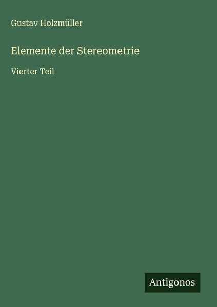 Produktbild: Elemente der Stereometrie