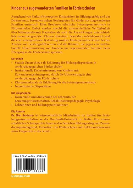 Produktbild: Kinder aus zugewanderten Familien in F&ouml;rderschulen