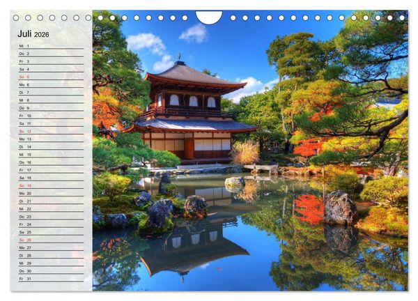 Produktbild: Japan. Im Land der aufgehenden Sonne (Wandkalender 2026 DIN A4 quer), CALVENDO Monatskalender