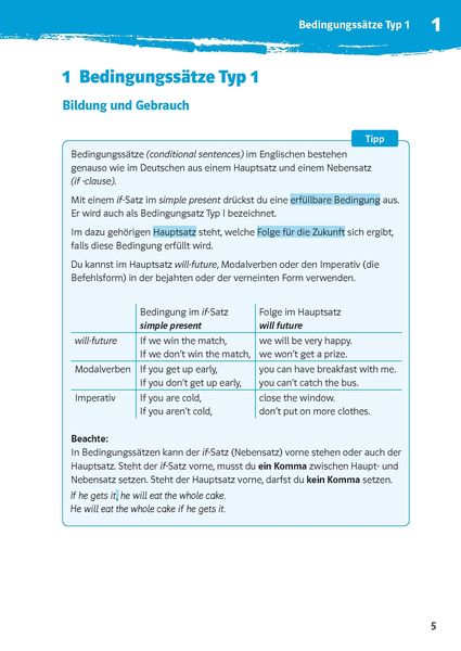 10-Minuten-Training Englisch Grammatik If-Clauses 6.-8. Klasse