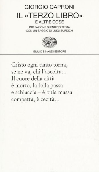 Produktbild: Il 'terzo libro' e altre cose