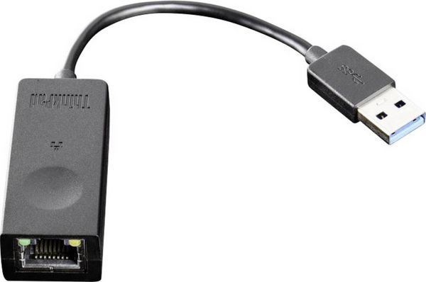 Produktbild: Lenovo ThinkPad USB 3.0 Ethernet adapter Netzwerkadapter 1000 MBit/s USB-A (USB 3.0), Gigabit-LAN (1 Gbit/s)