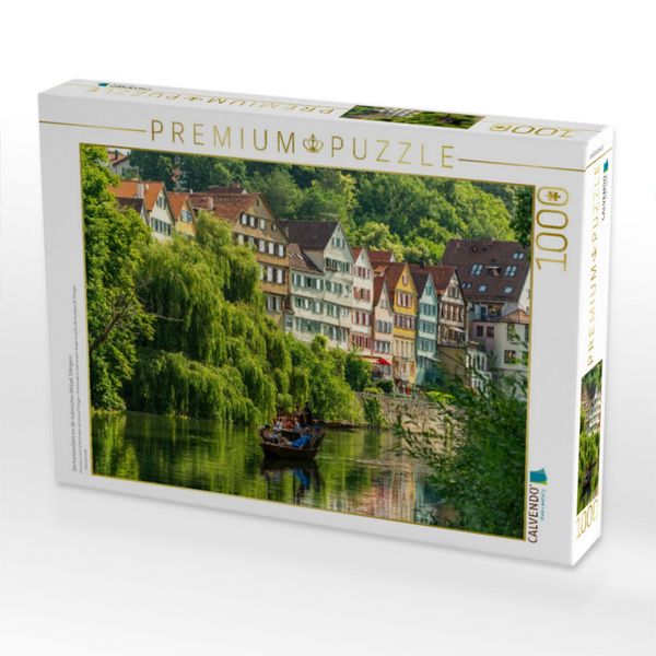 Produktbild: CALVENDO Puzzle Stocherkahnfahrt vor der historischen Altstadt T&uuml;bingens | 1000 Teile Lege-Gr&ouml;&szlig;e 64x48cm Foto-Puzzle f&uuml;r gl&uuml;ckliche Stunden