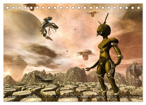 Produktbild: Planetare Traumwelten (Tischkalender 2026 DIN A5 quer), CALVENDO Monatskalender