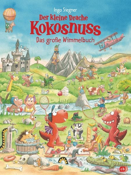 Der kleine Drache Kokosnuss - Das große Wimmelbuch, Gebundene Ausgabe von Ingo Siegner, CBJ, 9783570177556