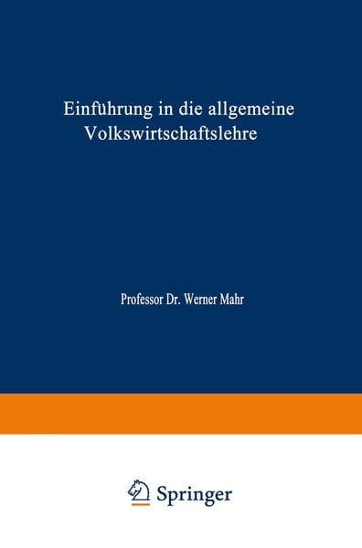 Produktbild: Einf&uuml;hrung in die Allgemeine Volkswirtschaftslehre