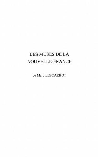 Produktbild: Les muses de la Nouvelle - France