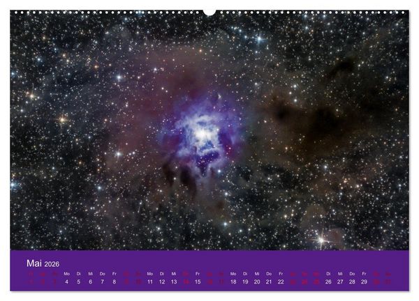 Produktbild: Havel-Sternwarte Weltallkalender (hochwertiger Premium Wandkalender 2026 DIN A2 quer), Kunstdruck in Hochglanz
