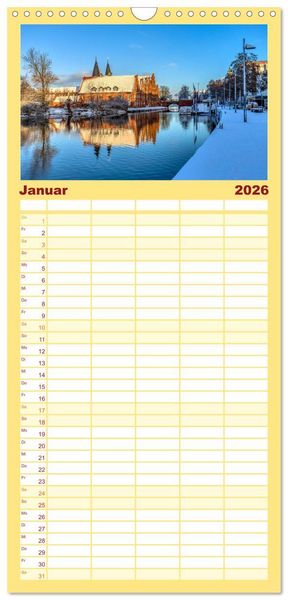 Produktbild: Familienplaner 2026 - L&uuml;beck &ndash; Im Licht der Zeit mit 5 Spalten (Wandkalender, 21 x 45 cm) CALVENDO