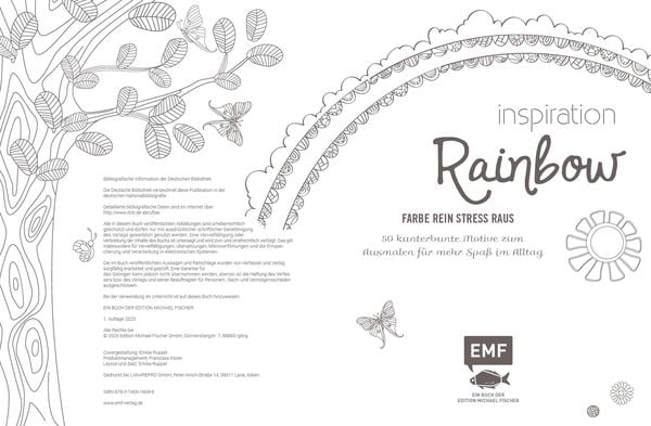 Produktbild: Inspiration Rainbow – 50 kunterbunte Motive zum Ausmalen für mehr Spaß im Alltag