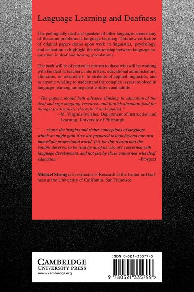 Produktbild: Language Learning and Deafness