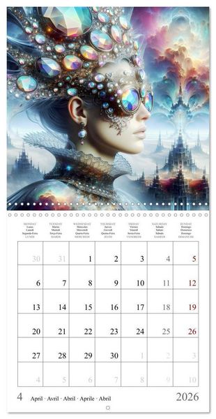 Produktbild: Cyborg Beauties (Wall Calendar 2026 12 &times; 12 Inch) CALVENDO 12 Month Wall Calendar
