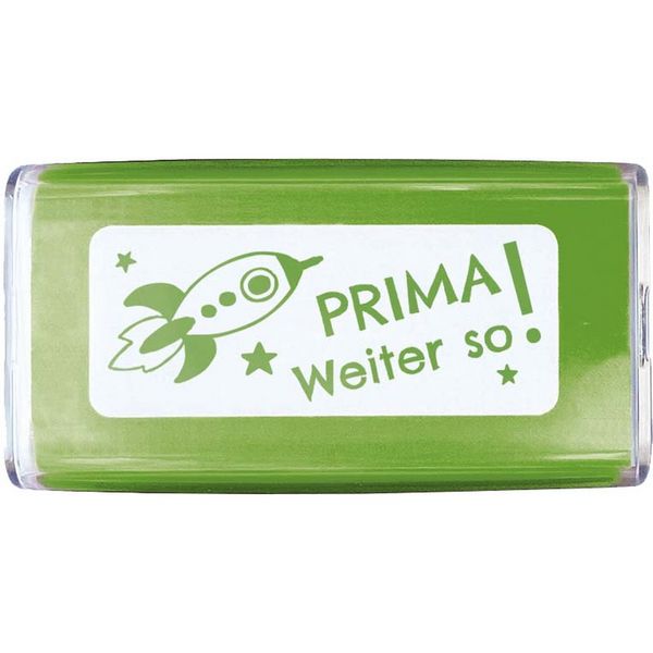 Produktbild: COLOP NIO School Motivations-Stempel, Prima weiter so, Abdruckfarbe smooth green, 38 x 14mm