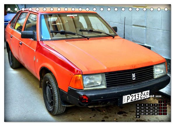 Produktbild: Moskwitsch-2141 - Ein russischer Oldtimer in Kuba (Tischkalender 2026 DIN A5 quer), CALVENDO Monatskalender