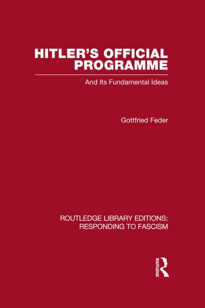 Produktbild: Hitler's Official Programme RLE Responding to Fascism