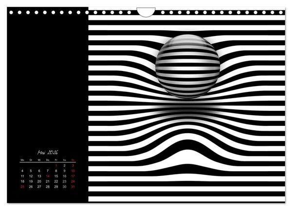 Produktbild: Optische Kunst im Quadrat (Wandkalender 2026 DIN A4 quer), CALVENDO Monatskalender