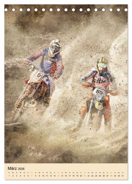 Produktbild: Motocross - Sport der Extreme (Tischkalender 2026 DIN A5 hoch), CALVENDO Monatskalender