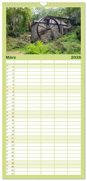 Produktbild: Familienplaner 2026 - Cornouaille - Ein Ausflug in den S&uuml;dwesten der Bretagne mit 5 Spalten (Wandkalender, 21 x 45 cm) CALVENDO