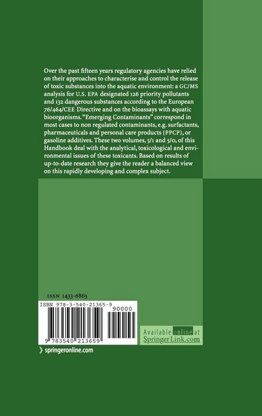Produktbild: Emerging Organic Pollutants in Waste Waters and Sludge