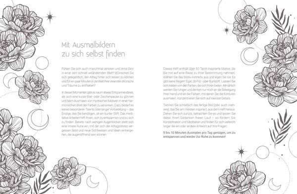 Produktbild: Inspiration Tarot – 50 mystische Motive zum Ausmalen für mehr Durchblick im Alltag