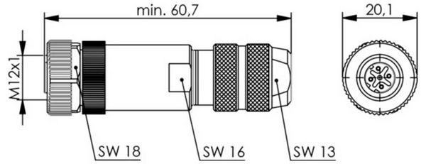 Produktbild: Teleg&auml;rtner 100007542 Sensor-/Aktor-Steckverbinder 1St.