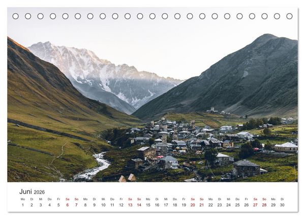 Produktbild: Georgien - Ein ph&auml;nomenales Naturparadies. (Tischkalender 2026 DIN A5 quer), CALVENDO Monatskalender