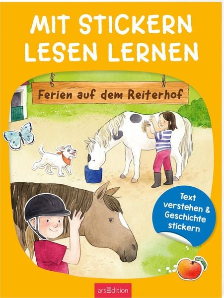 Mit Stickern Lesen lernen – Ferien auf dem Reiterhof, Taschenbuch von Annette Moser, arsedition, 978-3-8458-6023-7