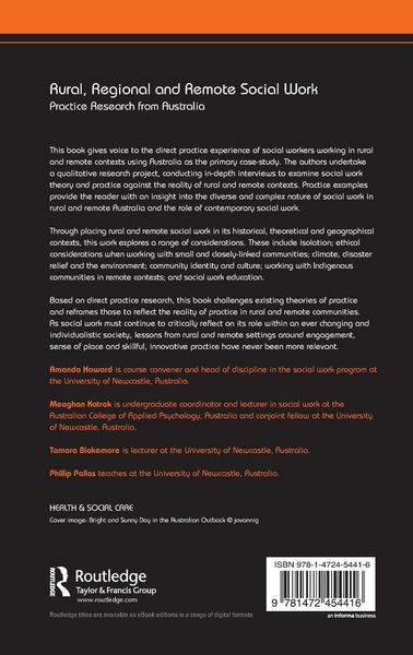 Produktbild: Rural, Regional and Remote Social Work