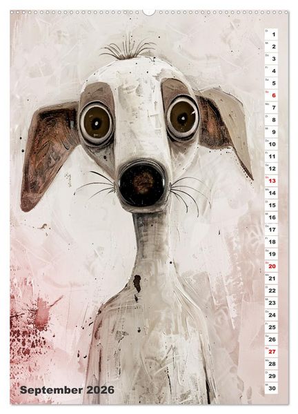 Produktbild: Hund mit Pfiff (Wandkalender 2026 DIN A2 hoch), CALVENDO Monatskalender