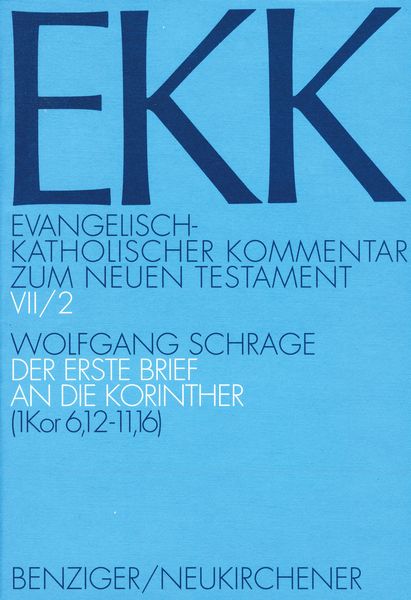 Produktbild: Der erste Brief an die Korinther, EKK VII/2