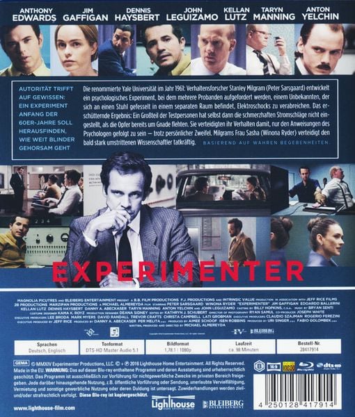 Produktbild: Experimenter,1 Blu-ray