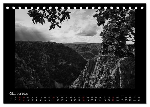 Produktbild: Harz-Bilder in monochrome (Tischkalender 2026 DIN A5 quer), CALVENDO Monatskalender