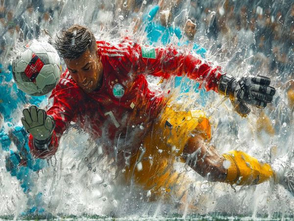 Produktbild: CALVENDO Puzzle Fu&szlig;ball Torwart, Akrobatik | 1000 Teile Lege-Gr&ouml;&szlig;e 64x48cm Foto-Puzzle f&uuml;r gl&uuml;ckliche Stunden