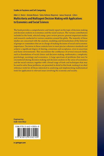 Produktbild: Multicriteria and Multiagent Decision Making with Applications to Economics and Social Sciences