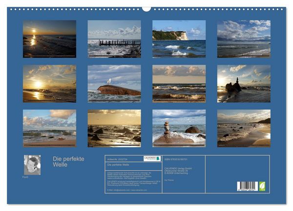 Produktbild: Die perfekte Welle (Wandkalender 2026 DIN A2 quer), CALVENDO Monatskalender