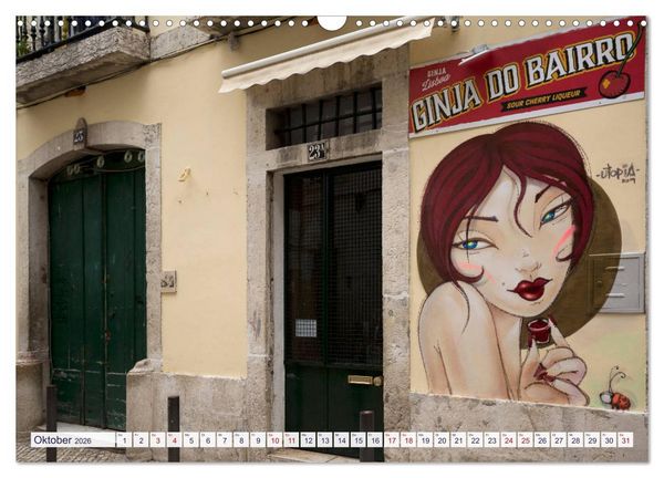 Produktbild: LISSABON GRAFFITI (Wandkalender 2026 DIN A3 quer), CALVENDO Monatskalender