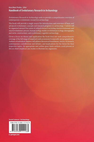 Produktbild: Handbook of Evolutionary Research in Archaeology
