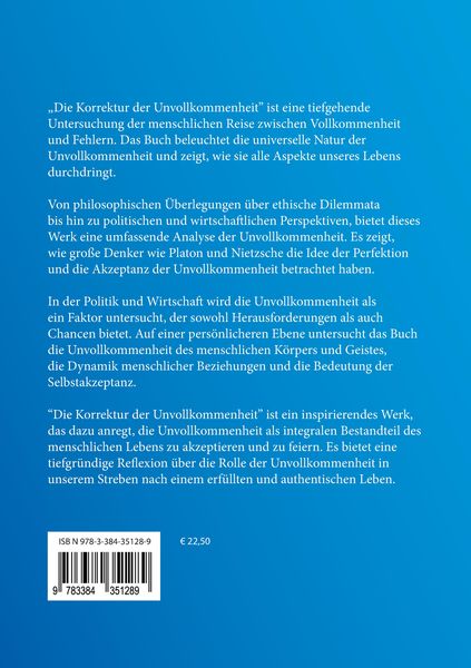 Produktbild: Die Korrektur der Unvollkommenheit