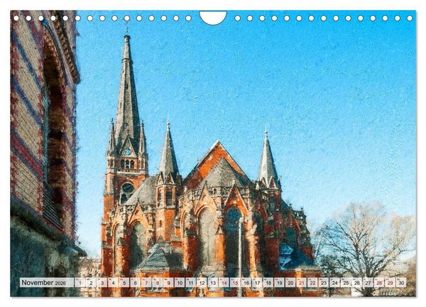 Produktbild: Gera gesehen mit Pinsel und &Ouml;l (Wandkalender 2026 DIN A4 quer), CALVENDO Monatskalender
