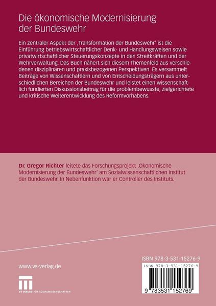 Produktbild: Die &ouml;konomische Modernisierung der Bundeswehr