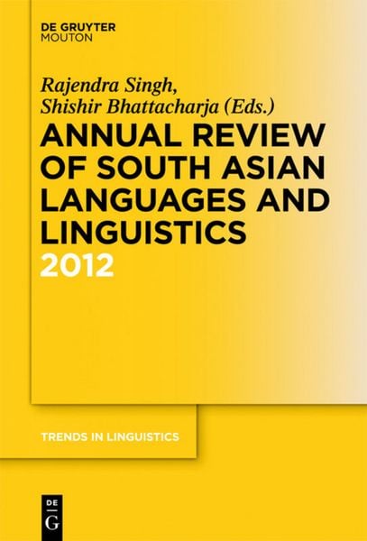 Produktbild: Annual Review of South Asian Languages and Linguistics