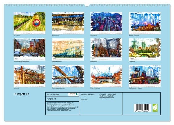 Produktbild: Ruhrpott Art (hochwertiger Premium Wandkalender 2026 DIN A2 quer), Kunstdruck in Hochglanz