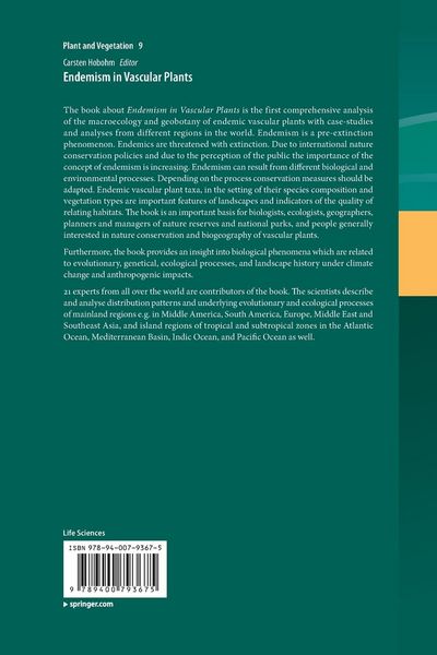Produktbild: Endemism in Vascular Plants